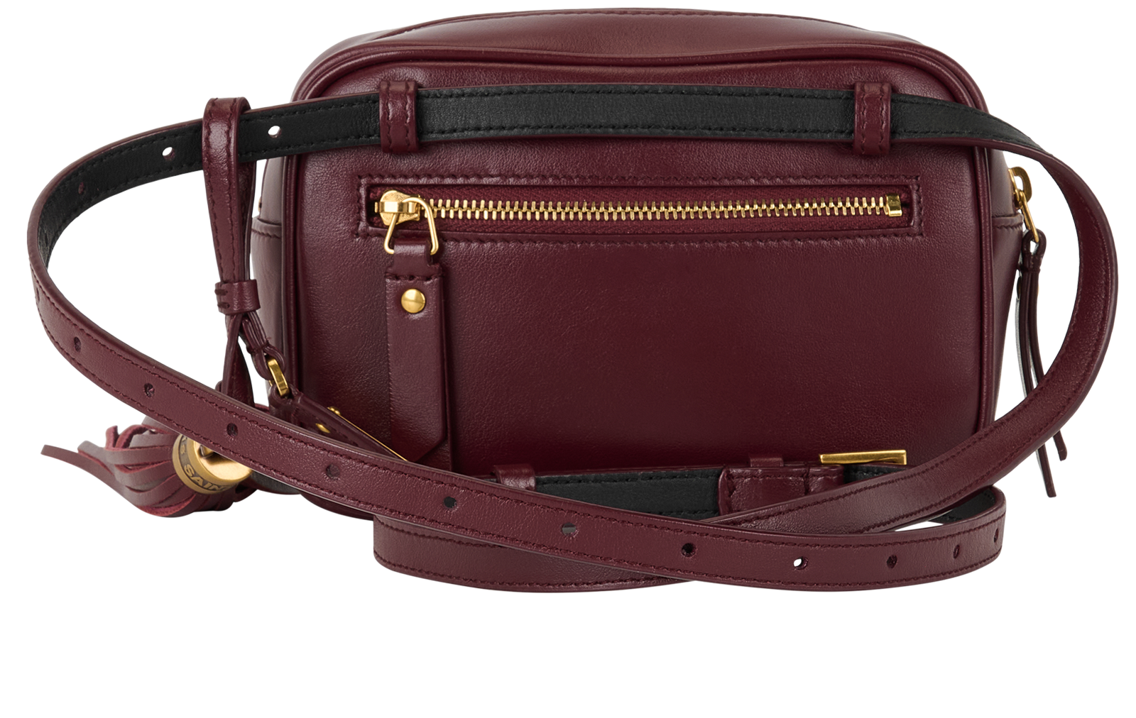 Lou Belt Bag, &pound;520, Handbags, Burgundy, Leather, Back view